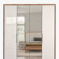 Wiemann Saka 200cm Bi-Fold Wardrobe With 2 Glass Doors & 2 Mirror Doors