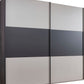Corfu Graphite and Pebble Grey Sliding Door Wardrobe