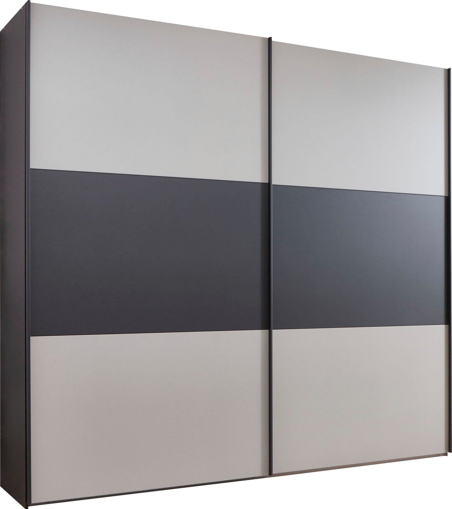 Corfu Graphite and Pebble Grey Sliding Door Wardrobe
