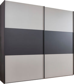 Corfu Graphite and Pebble Grey Sliding Door Wardrobe