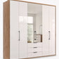 Wiemann Saka 225cm wardrobe with mirrored doors and three spacious compartments