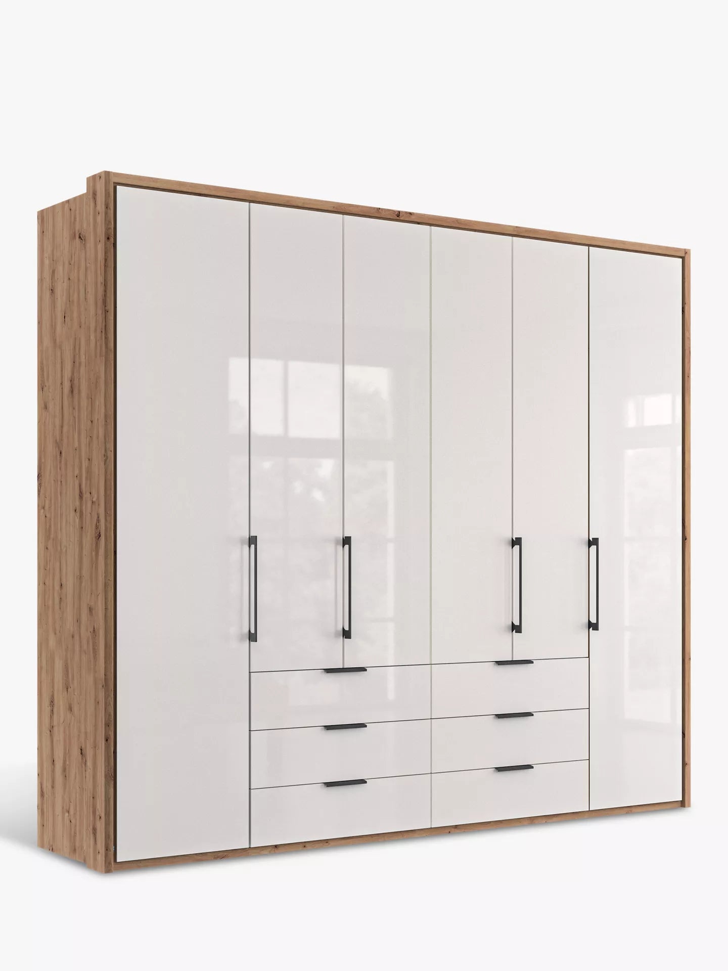 Wiemann Saka 250cm wardrobe with four storage compartments and drawers
