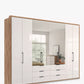 Wiemann Saka 300cm mirror door wardrobe with four spacious internal compartments