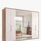 Wiemann Saka 300cm wardrobe with mirrored doors and four spacious storage compartments
