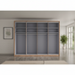Contemporary Saka bi-fold wardrobe with glass and mirror door design