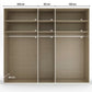 Symphony 251cm Large 5 Door Wardrobe in Silk Grey - Interior view 