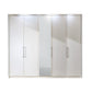 Wiemann Bristol White 4 Door Wardrobe With Mirror