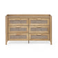 Sydney Oak 6 Drawer Wide Chest - Front view