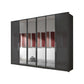 Wiemann Bristol Graphite and Mirror Front 4 Door Wardrobe
