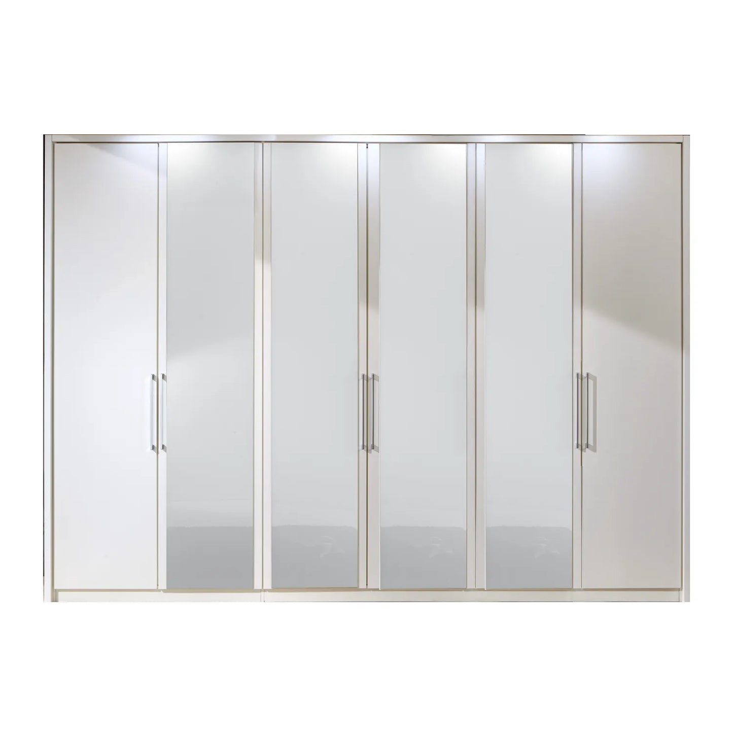 Wiemann Bristol White 4 Door Wardrobe With Mirror