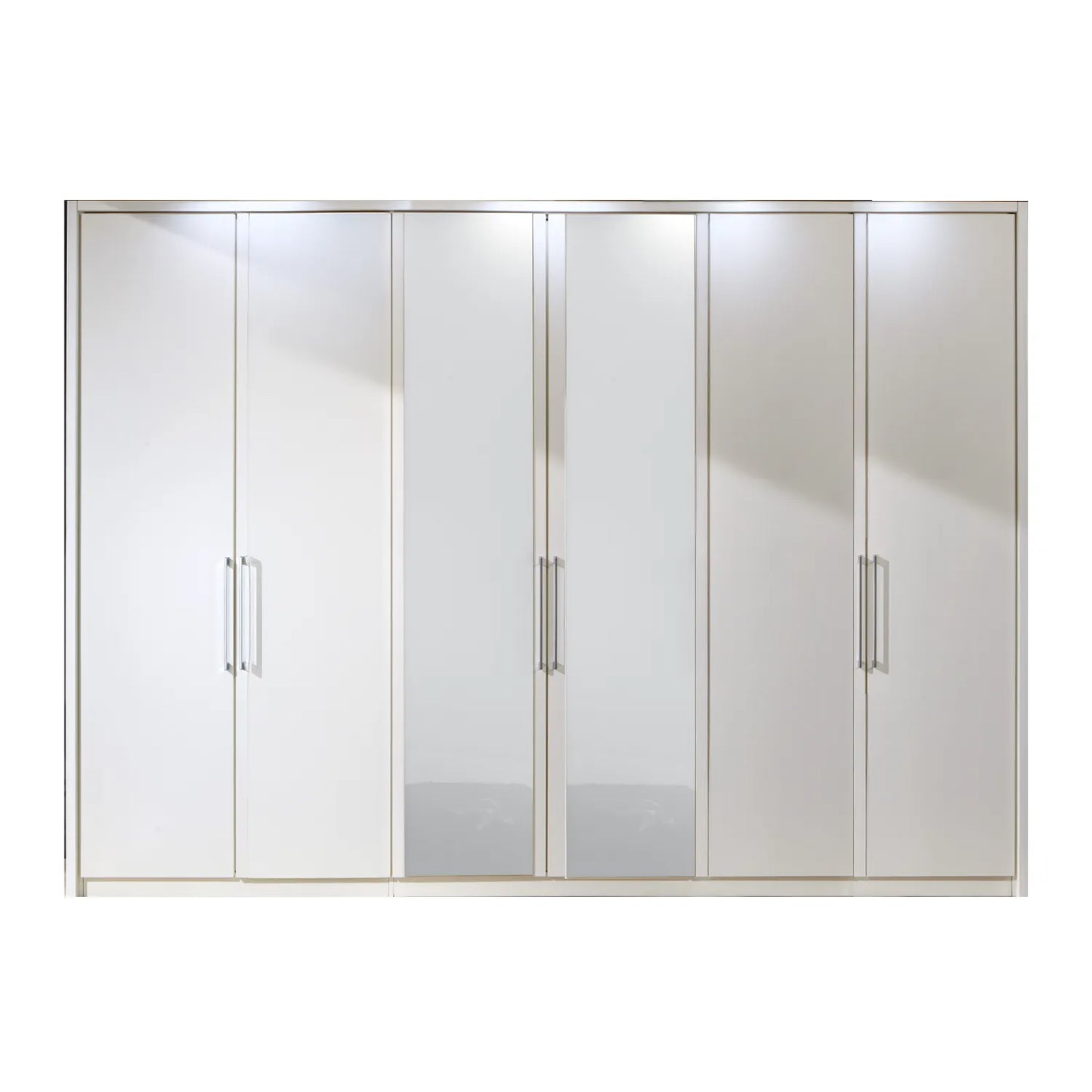 Wiemann Bristol White 4 Door Wardrobe With Mirror