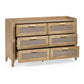 Victory Oak 6 Drawer Wide Chest - Drawer opened view
