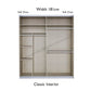 Rauch Mosbach Basalt Glass Sliding Door Wardrobe - W181cm - Classic Interior view