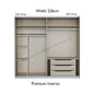 Rauch Mosbach White Glass Sliding Door Wardrobe - W226cm - Premium Interior view