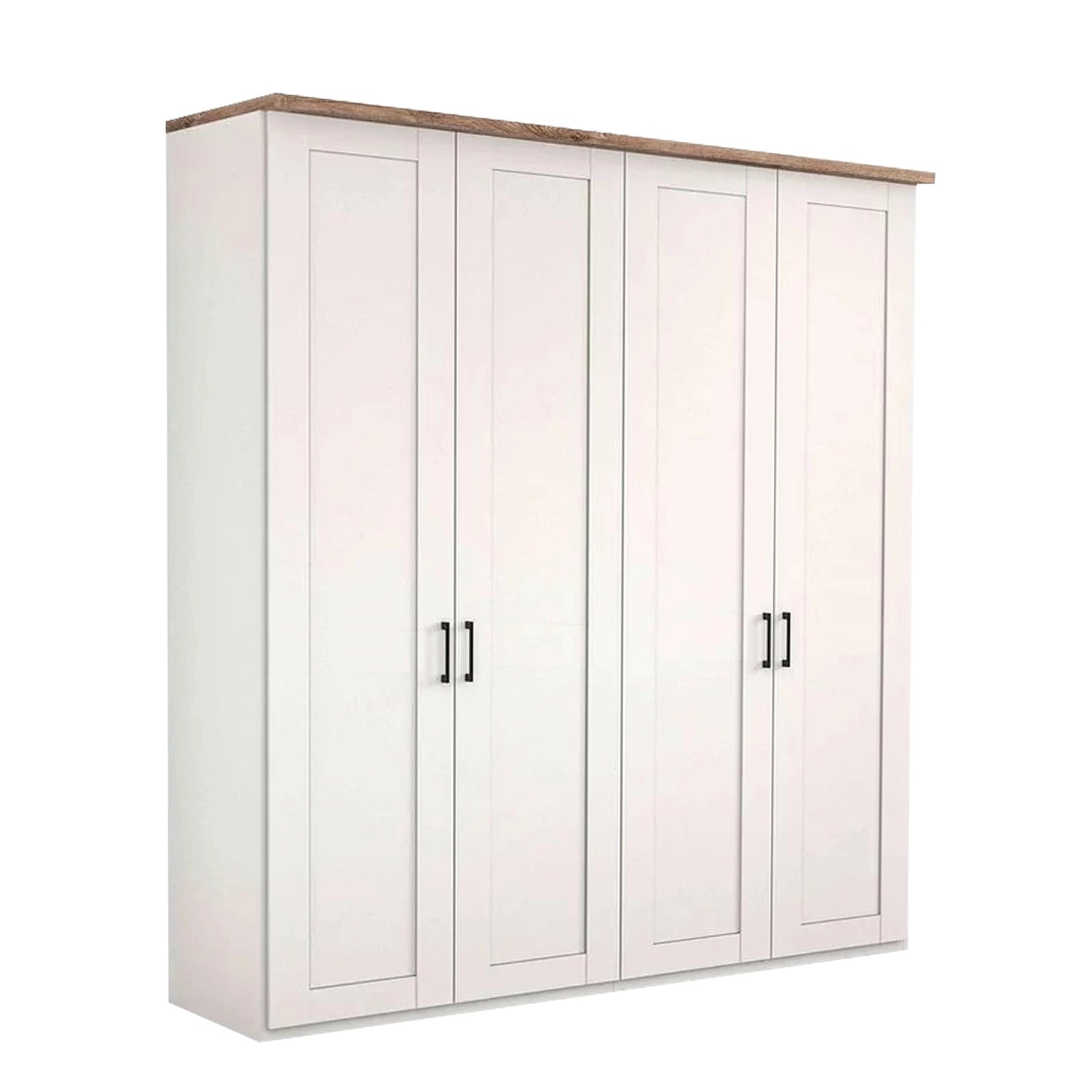 Wiemann Adeline 4 Door Hinged Wardrobe - W200cm in White 