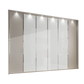 Apollo Pebble Grey and Mirror Large 6 Door Wardrobe - 300cm 
