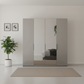 Amelia 200cm 4 Door Bifold Wardrobe with 2 Glass Doors and 2 Mirror Doors