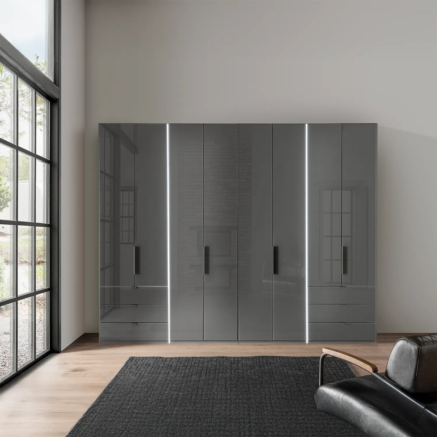 Wiemann Amelia 300cm Bi-Folding Door Wardrobe with Drawers