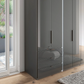 Wiemann Amelia 300cm Bi-Folding Door Wardrobe with Drawers