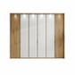 Apollo Bianco Oak and White Large 6 Door Wardrobe front view