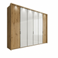 Apollo Bianco Oak and White Large 6 Door Wardrobe - 300cm