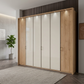 Apollo Champagne and Mirror Large 6 Door Wardrobe