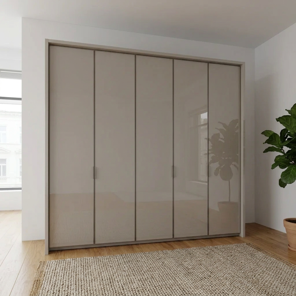 Apollo Pebble Grey 5 Door Wardrobe with Passepartout Frame
