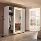 Arezzo Alpine White 2 Door Sliding Wardrobe With integrated LED Lighting - W181cm