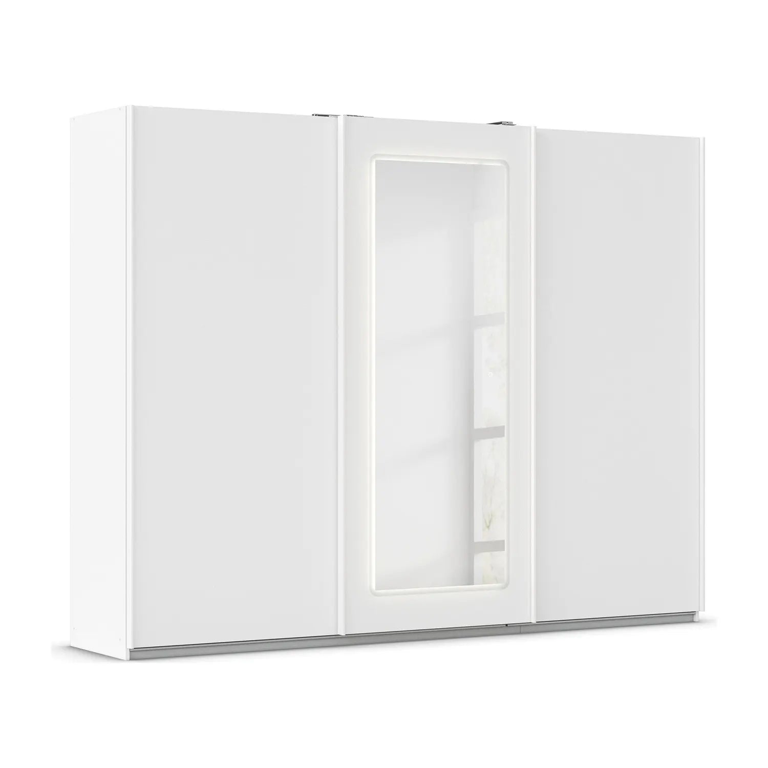 Arezzo Alpine White 3 Door Sliding Wardrobe With Integrated LED Lighting - Home of Wardrobes