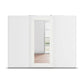 Arezzo Alpine White 3 Door Sliding Wardrobe With Integrated LED Lighting - Front view