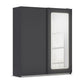 Arezzo Graphite 2 Door Sliding Wardrobe With Integrated LED Lighting