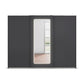 Arezzo Graphite 3 Door Sliding Wardrobe With Integrated LED Lighting 