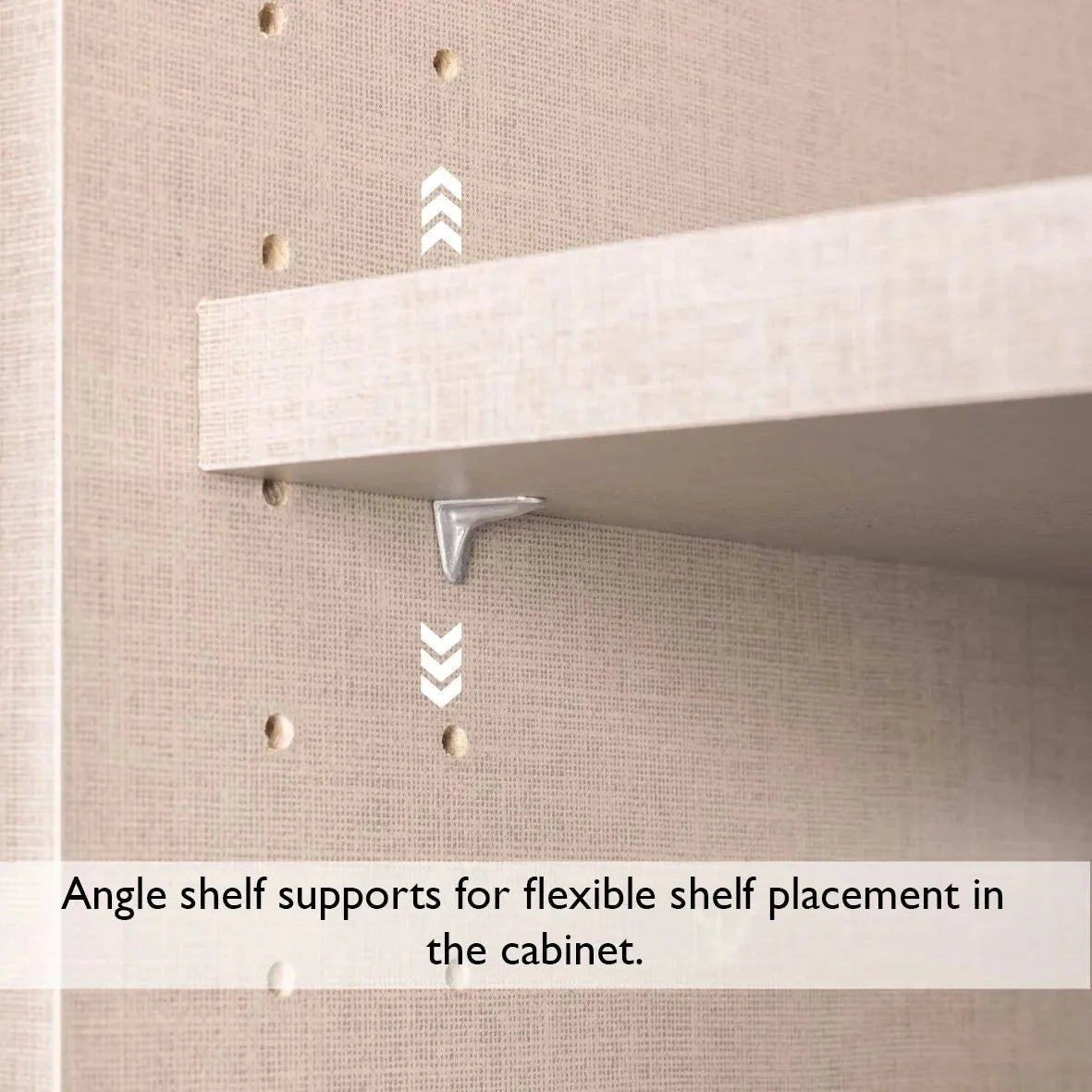  Rauch Angle Shelf Support for Flexible Shelf placement in the cabinet
