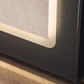 Arezzo Graphite 3 Door Sliding Wardrobe With Integrated LED Lighting - Closeup view