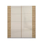 Artemis Oak & Champagne Glass 2 Door Sliding Wardrobe - Pendle Village Furniture