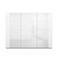 Rauch Artemis White and Champagne Glass Front 3 Door Sliding Wardrobe - Home of Wardrobes