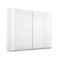 Rauch Artemis White Glass Front 2 Door Sliding Wardrobe