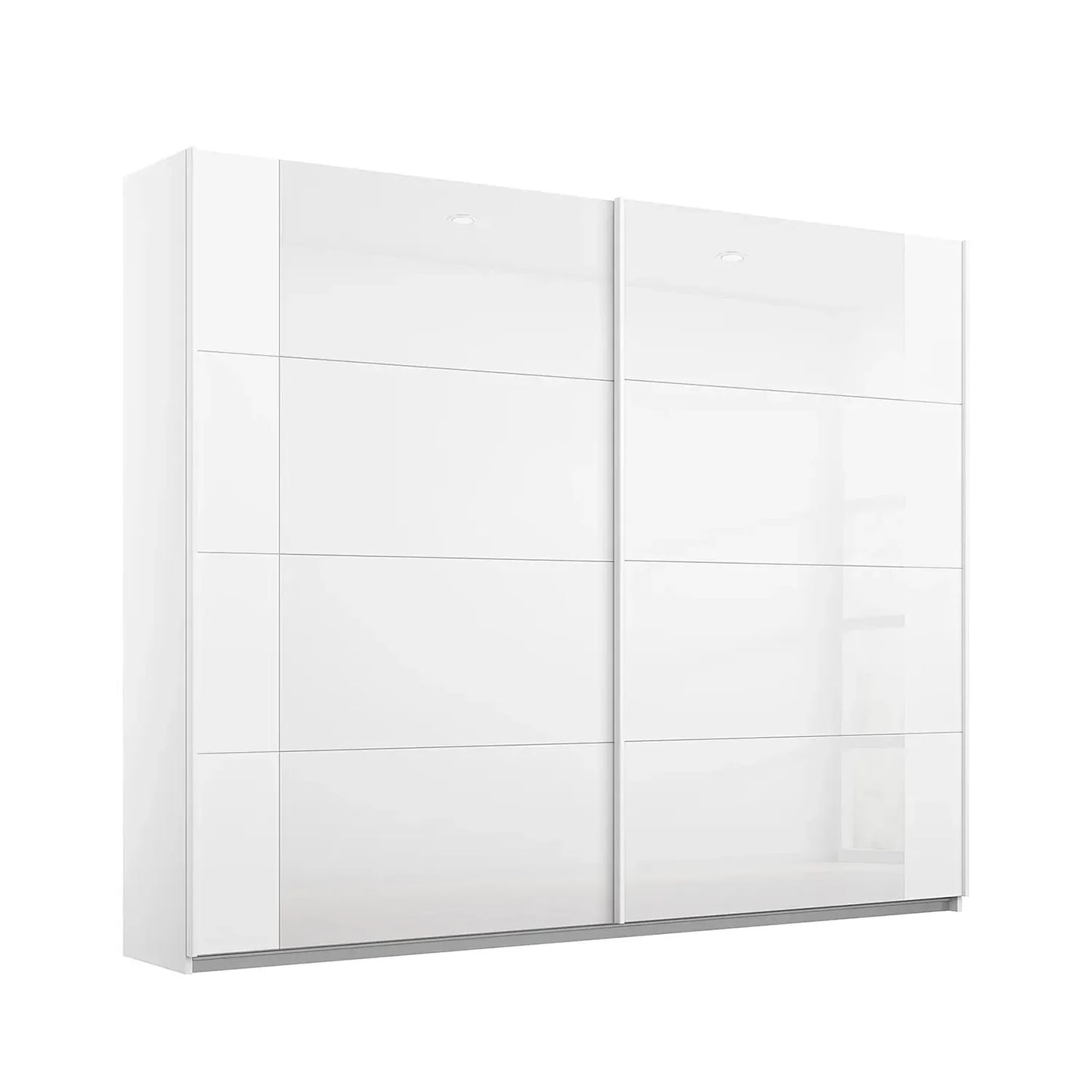 Rauch Artemis White Glass Front 2 Door Sliding Wardrobe