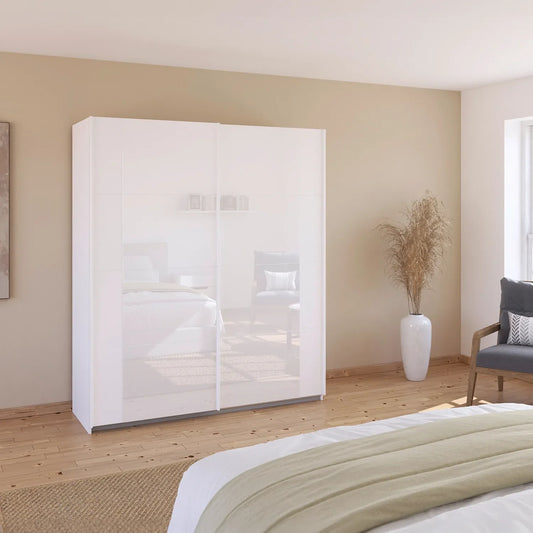 Artemis White 2 Door Sliding Wardrobe - Home of Wardrobes