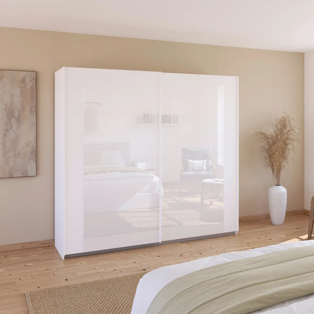 Rauch Artemis White 2 Door Sliding Wardrobe Width 226cm