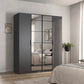 Ashworth 181cm 4 Door Hinged Wardrobe – Metallic Grey - Styled in a Bedroom