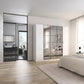 Ashworth Alpine White 226cm 5 Door Hinged Wardrobe - Styled in a Living Room