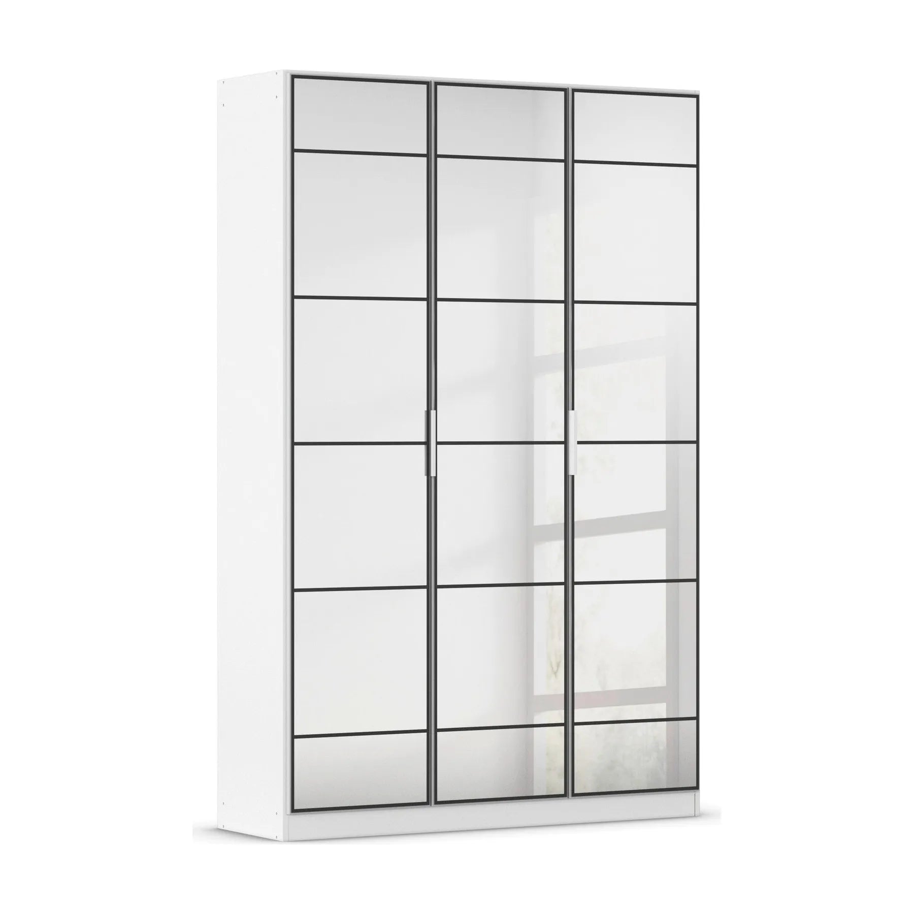 Ashworth Alpine White 3 Door Mirrored Hall Cupboard W136cm 