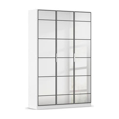Ashworth Alpine White 3 Door Mirrored Hall Cupboard W136cm 