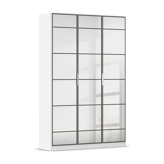 Ashworth Alpine White 3 Door Mirrored Hall Cupboard W136cm 