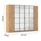 Ashworth Artisan Oak 6 Door Hinged Wardrobe - W271cm - Dimensions