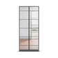 Ashworth Metallic Grey 2 Door Mirrored Hall Cupboard - Front View