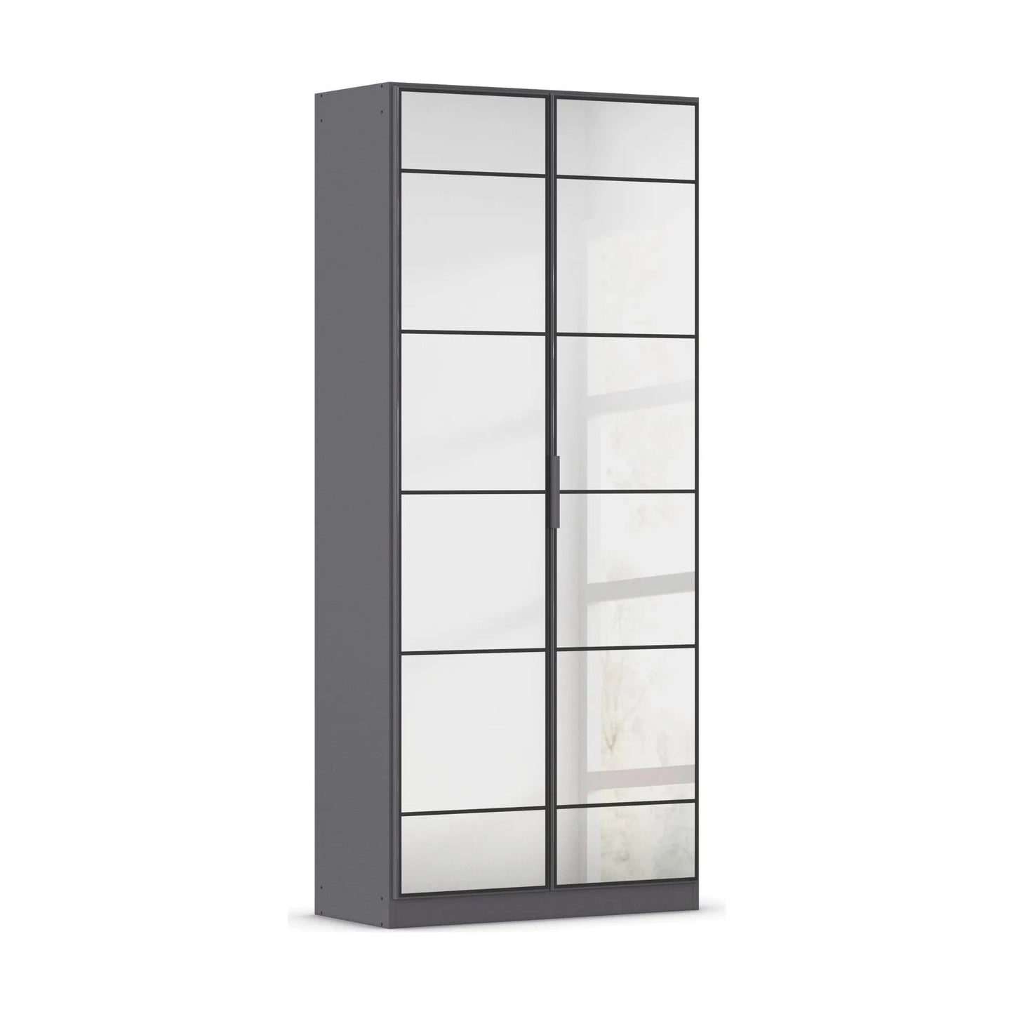 Ashworth Metallic Grey 2 Door Mirrored Hall Cupboard 