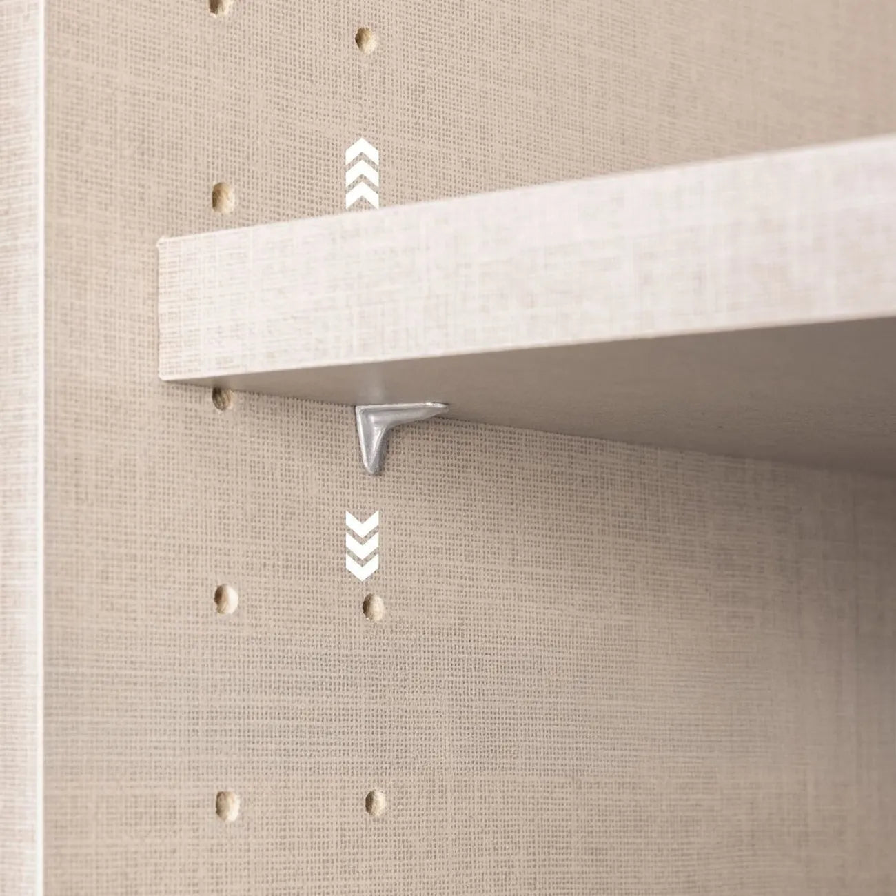 Ashworth Metallic Grey 2 Door Mirrored Hall Cupboard - Shelve Closeup View