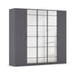 Ashworth Metallic Grey 226cm 5 Door Hinged Wardrobe 